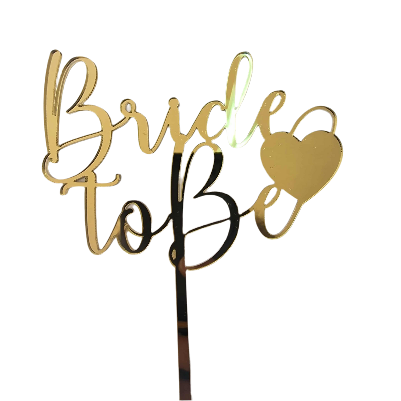 Topper Cake "Bride to Be" Gold Mirror