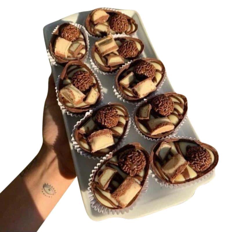 3-Part Chocolate Mold Smooth Egg 50 g