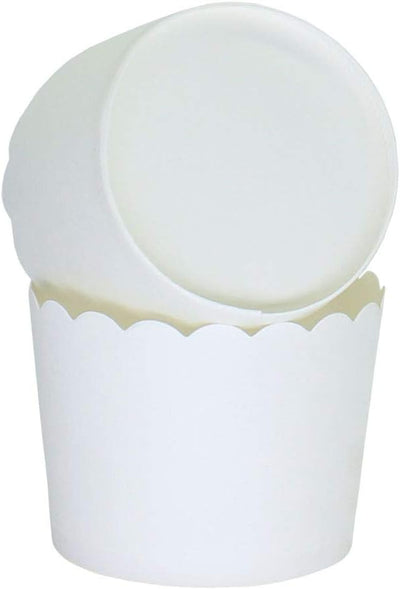 White Cupcake Cups with Caramel Paper, 20 pcs