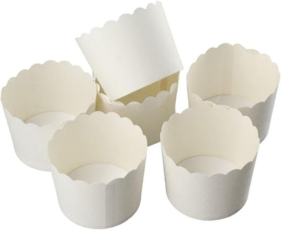 White Cupcake Cups with Caramel Paper, 20 pcs