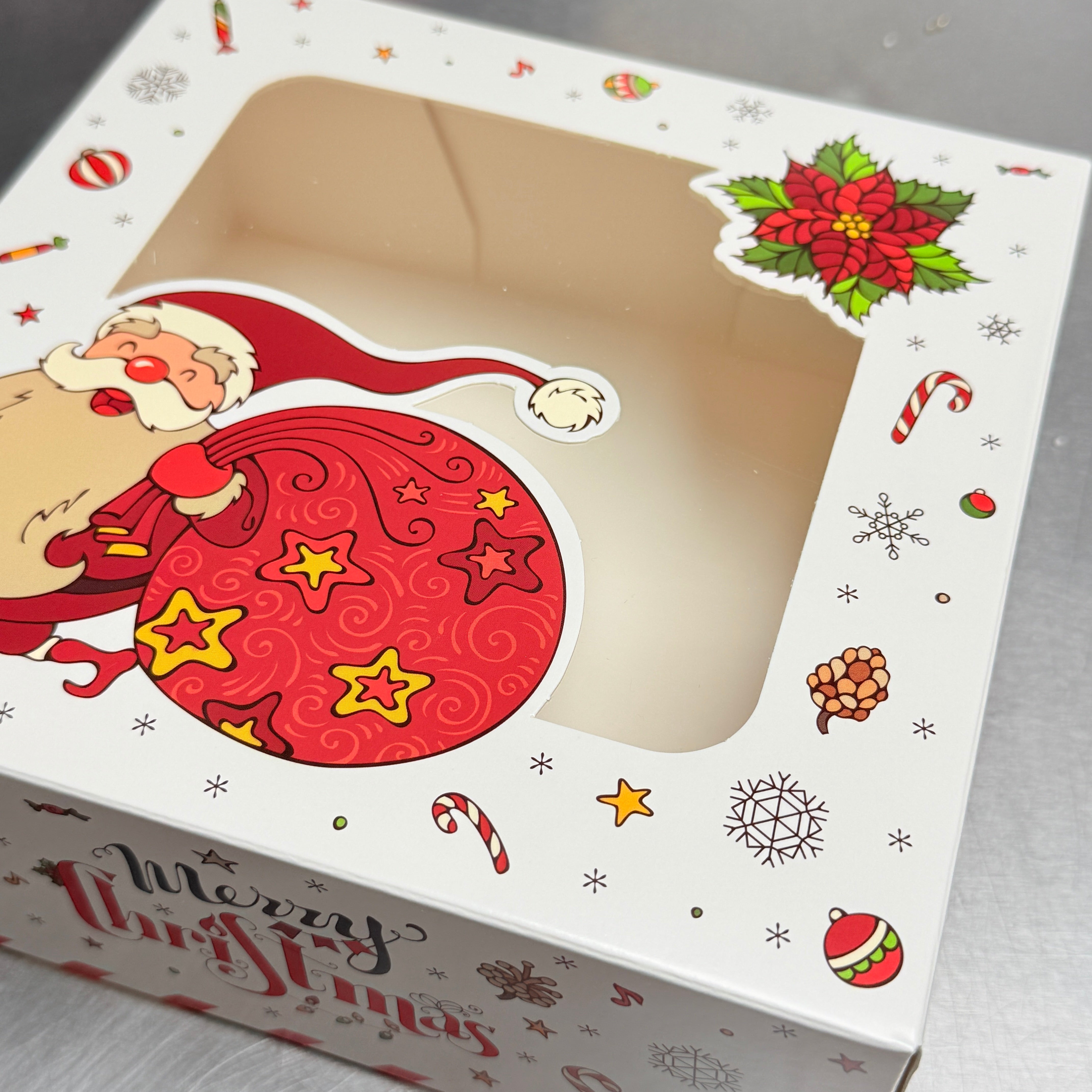 Christmas Box with Window Santa Claus