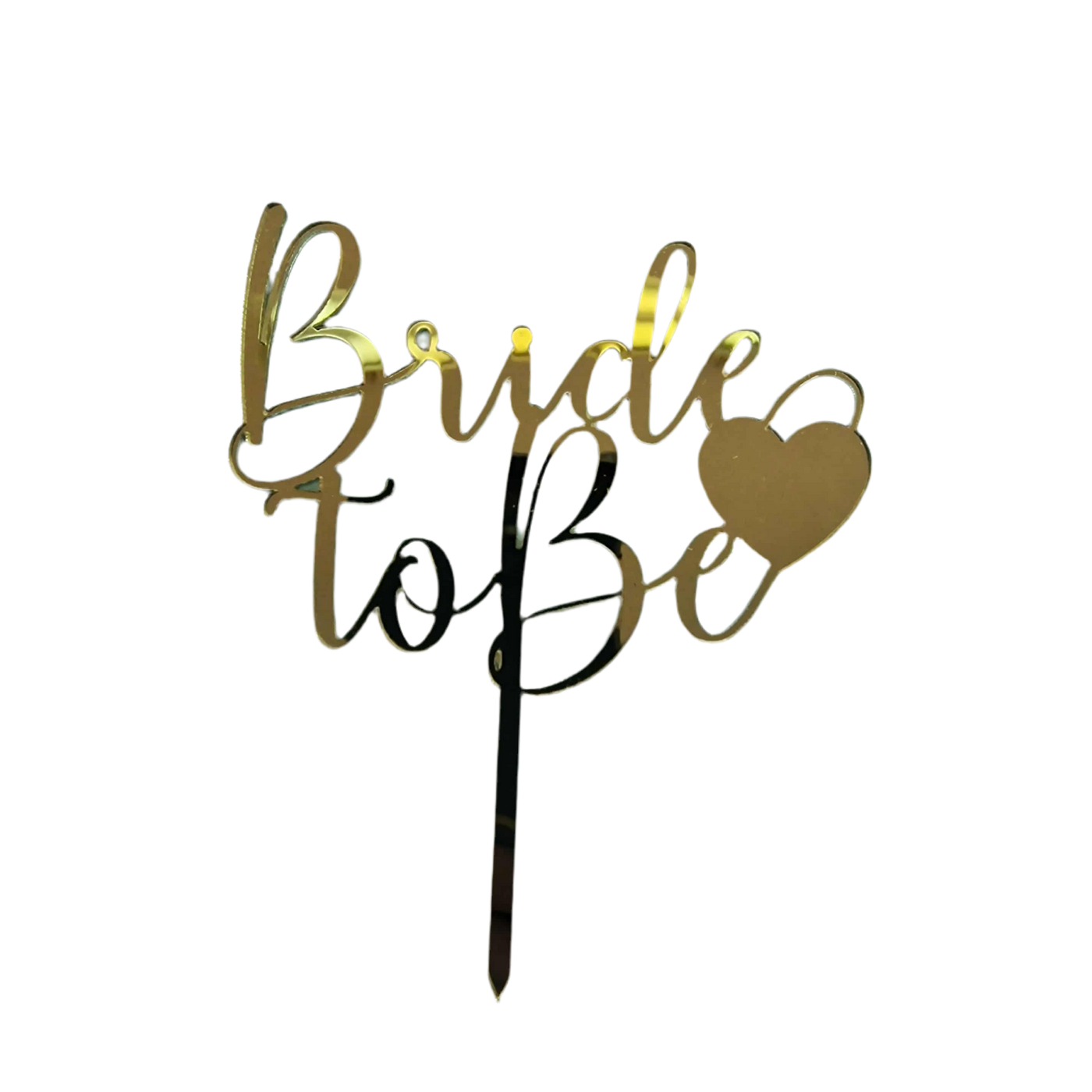 Topper Cake "Bride to Be" Gold Mirror
