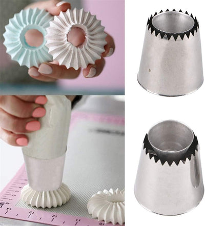 Russian Piping Tip for Rosettes, Set of 2