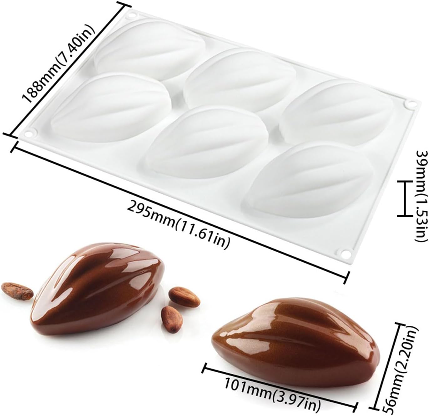 Silicone Baking Mold for 6 Donuts or Bagels