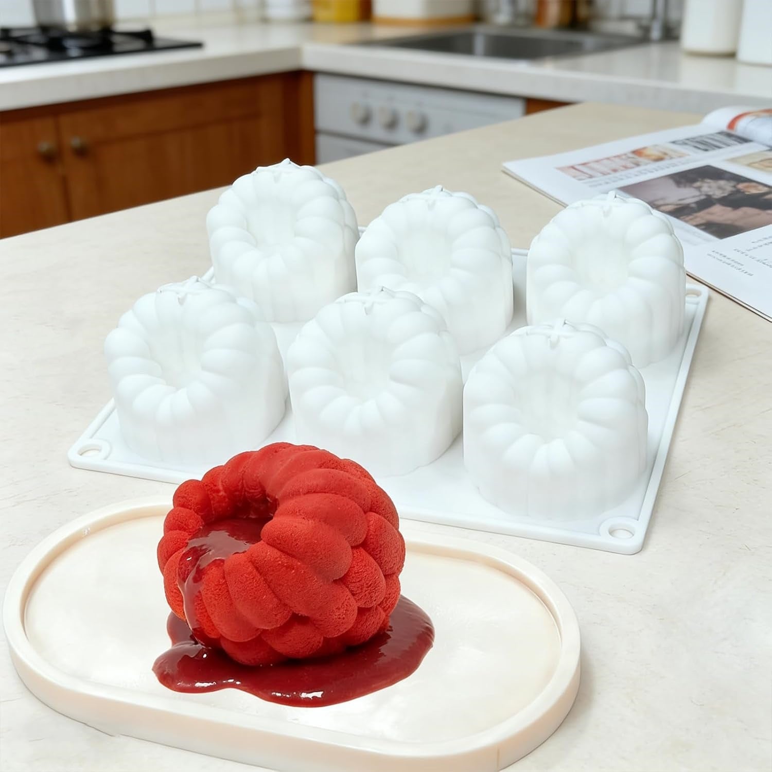 Silicone Baking Mold for 6 Donuts or Bagels