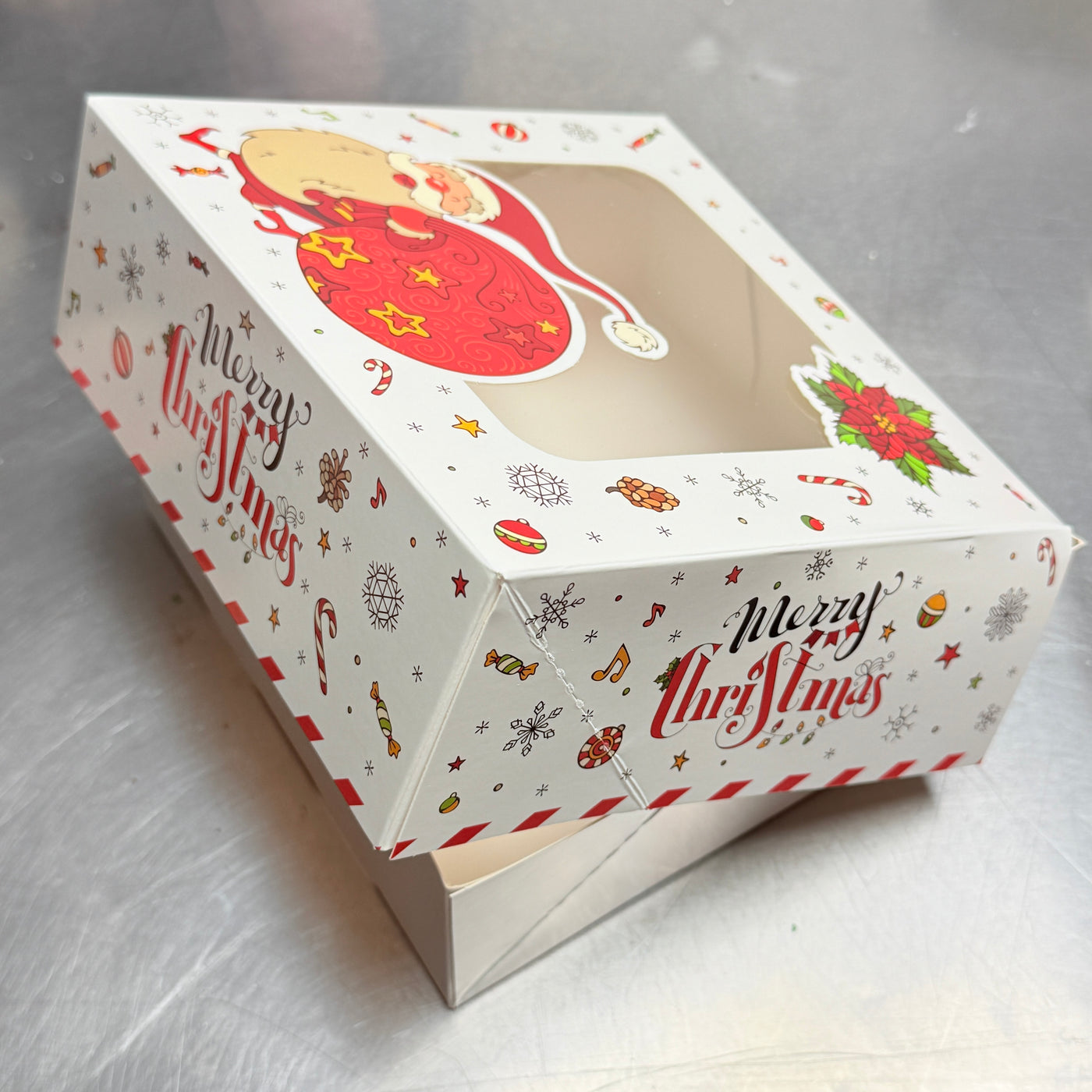 Christmas Box with Window Santa Claus