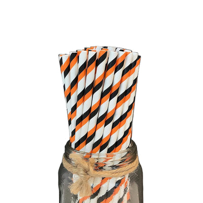 Paper Straws with Gold Dots