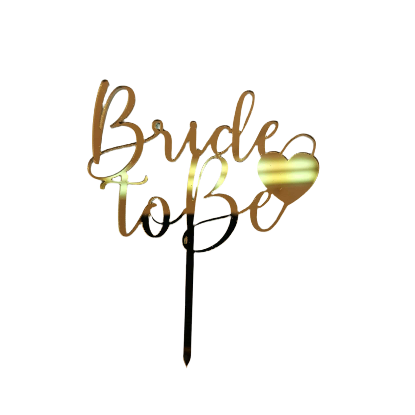 Topper Cake "Bride to Be" Gold Mirror