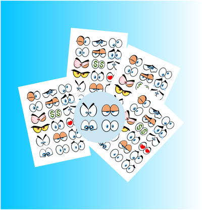 Edible wafer paper designs Round edible eyes