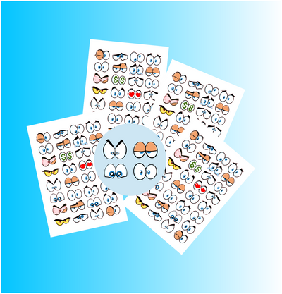 Edible wafer paper designs Round edible eyes