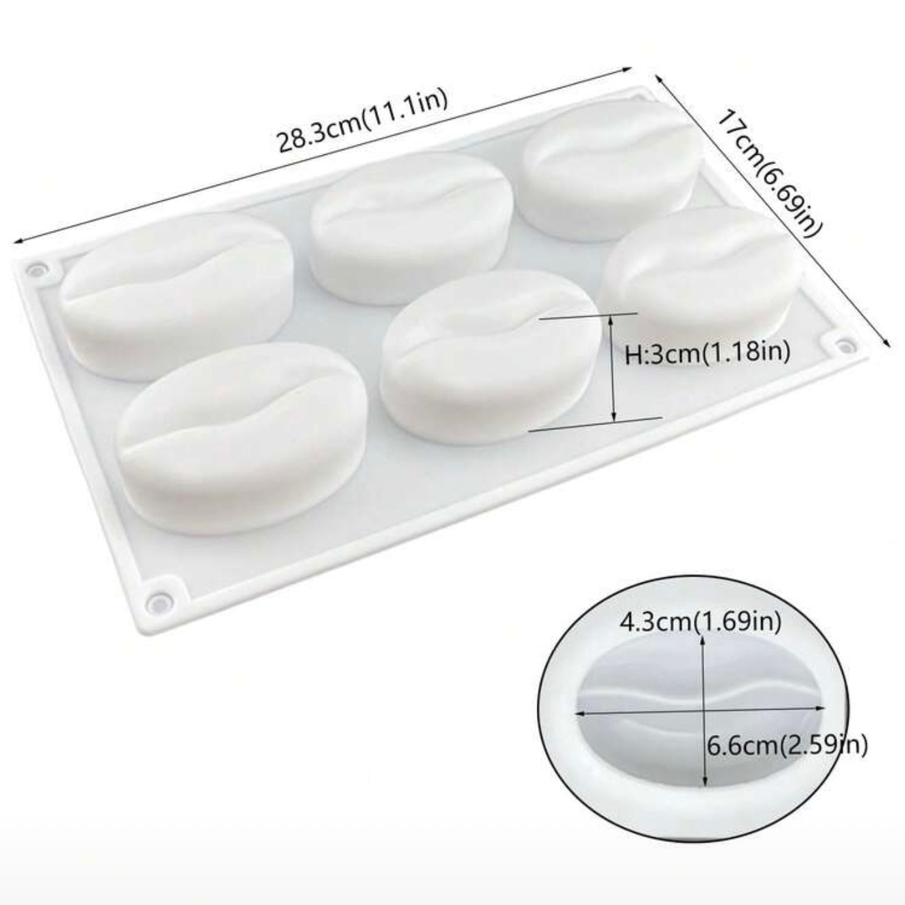 Silicone Baking Mold for 6 Donuts or Bagels