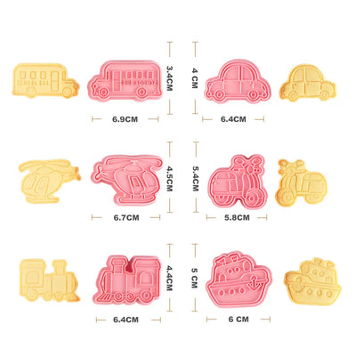 Cutters with Stamp "Vehicles" Set of 6 pcs.