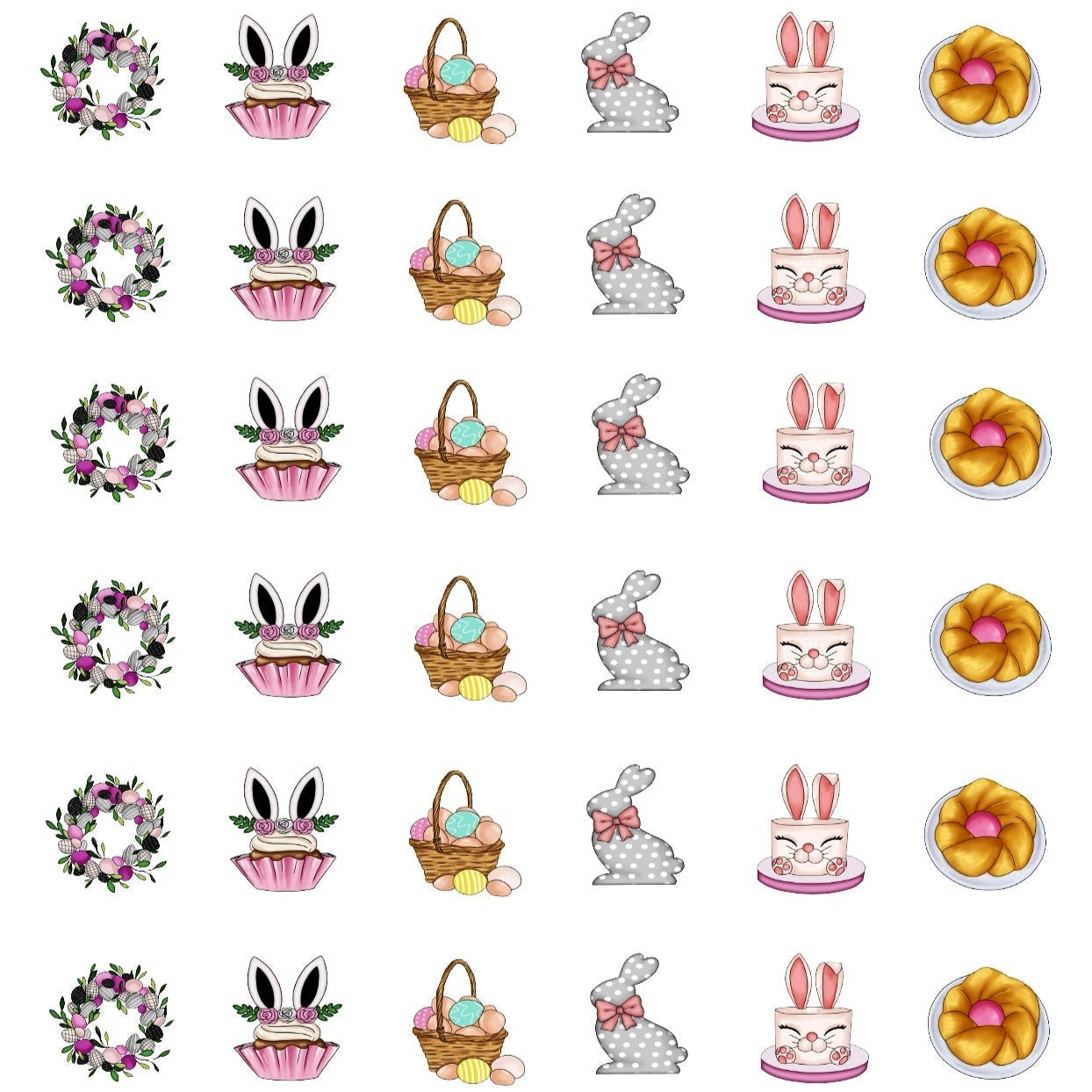 Printed sheet for meringues "Easter time".