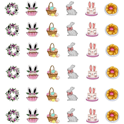 Printed sheet for meringues "Easter time".