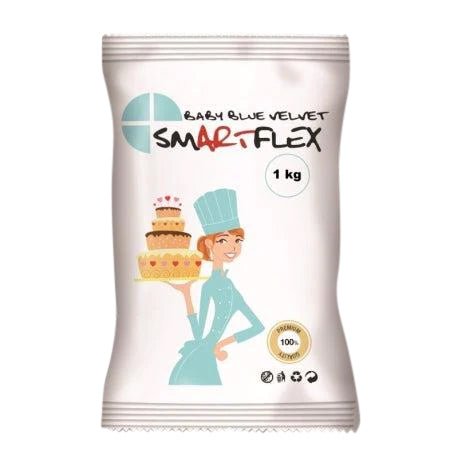 Γαλάζια ζαχαρόπαστα SmartFlex Velvet 1 kg. - Formix - Lenka Sweet Dreams