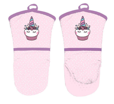 Γάντι κουζίνας με μαγνήτη και παλάμη σιλικόνης με σχέδιο Unicorn. - Lenka Sweet Dreams - Lenka Sweet Dreams