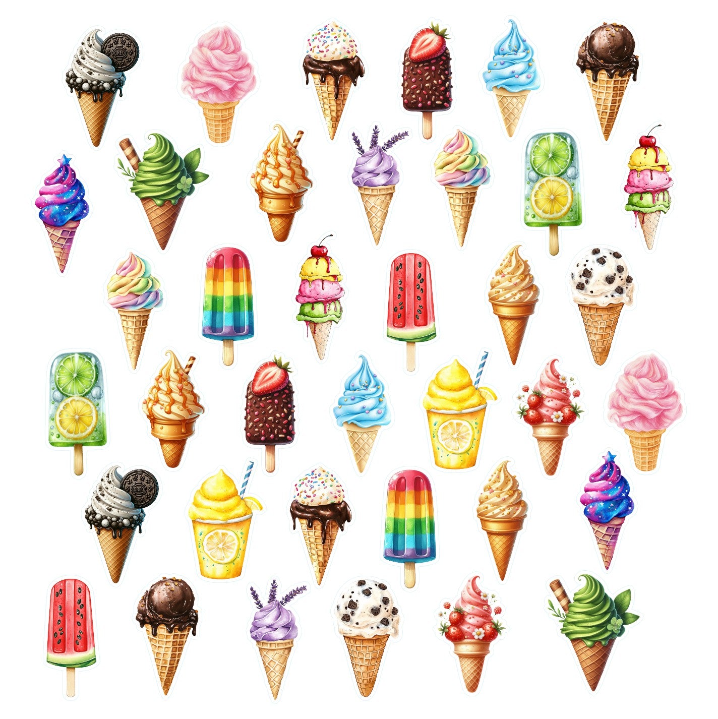 Edible wafer paper designs set Baby Shark 31 pcs.