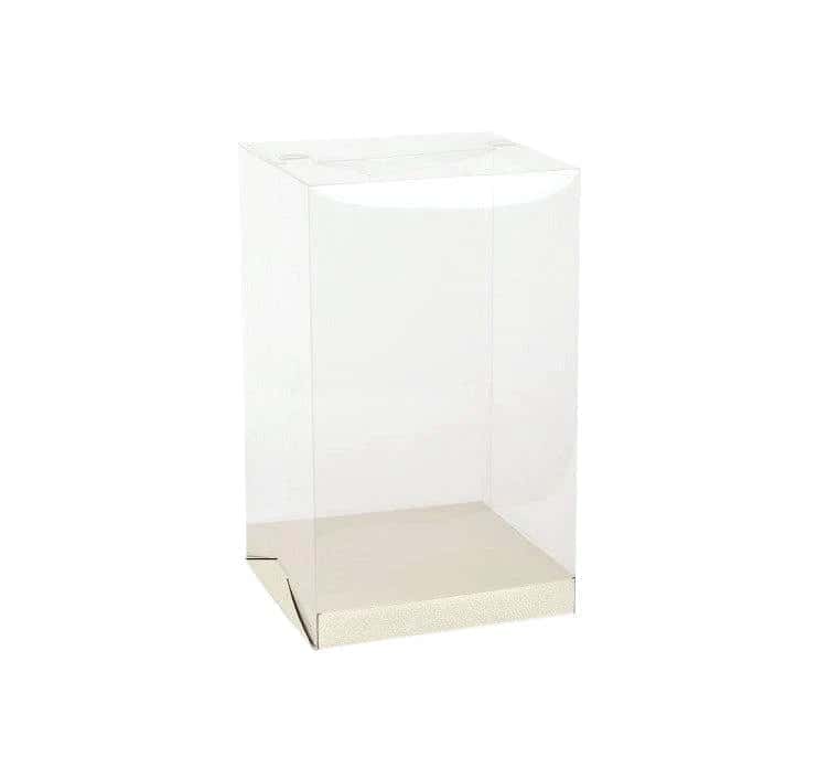 Κουτί διάφανο με βάση λευκό δέρμα 25x25x40 εκ - Lenka Sweet Dreams - Lenka Sweet Dreams