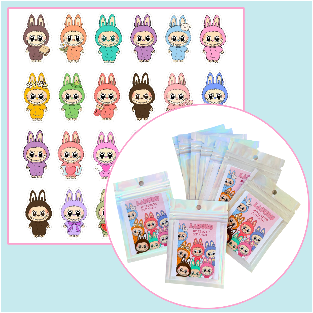 Edible wafer paper designs set Baby Shark 31 pcs.