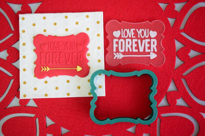 Σφραγίδα ζαχαρόπαστας με κουπάτ Love you forever - Made by Lenka Sweet Dreams - Lenka Sweet Dreams