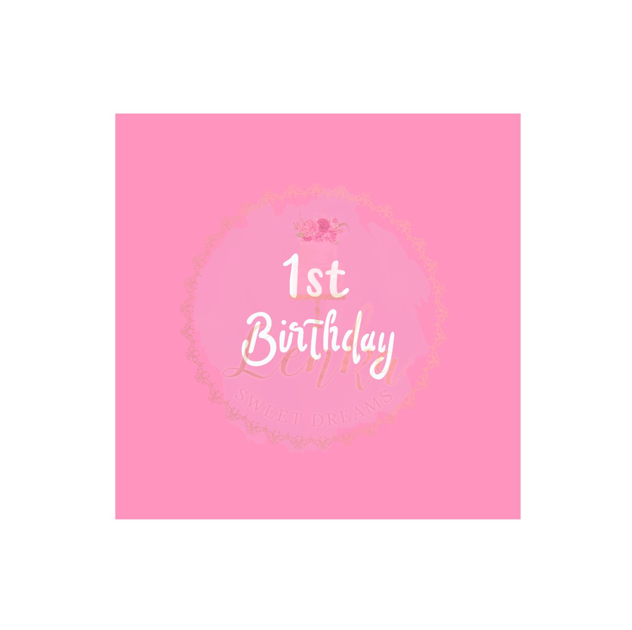 Στένσιλ 1st birthday - Made by Lenka Sweet Dreams - Lenka Sweet Dreams