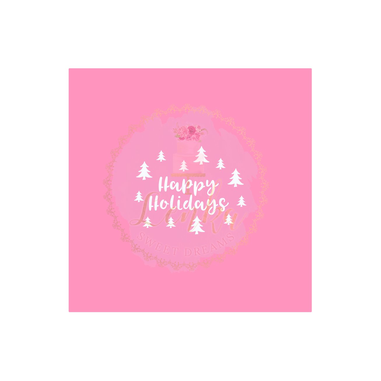 Στένσιλ Happy Holidays με δεντράκια. - Made by Lenka Sweet Dreams - Lenka Sweet Dreams