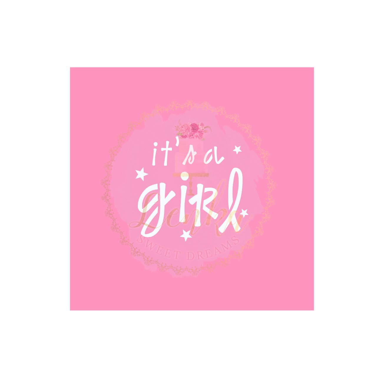 Στένσιλ ''it's a girl''. - Made by Lenka Sweet Dreams - Lenka Sweet Dreams