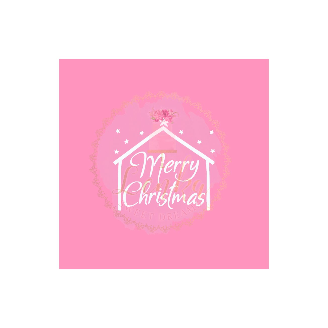 Στένσιλ Merry Christmas στάβλος με αστέρια. - Made by Lenka Sweet Dreams - Lenka Sweet Dreams