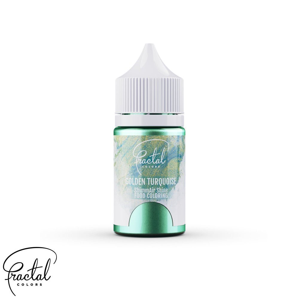Χρώμα αερογράφου περλέ μεταλλικό golden turquoise Fractal 33 ml. - Fractal - Lenka Sweet Dreams