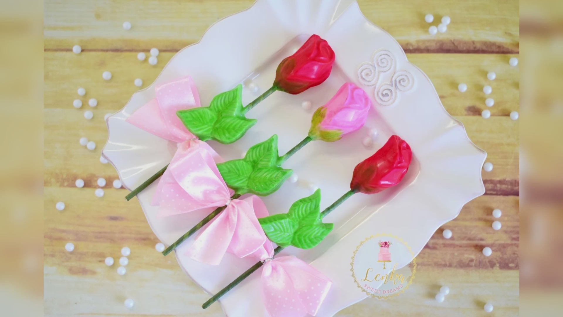 3D Rose Chocolate Lollipop Mold